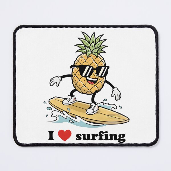 Item preview, Happy pinneaple surfing at the beach designed and sold by frutifashion.