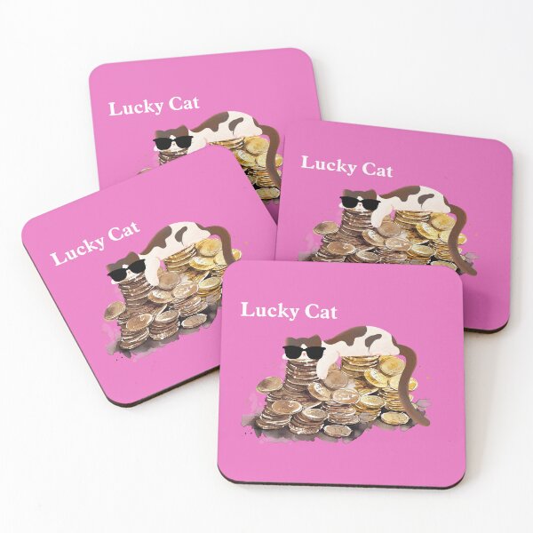 Item preview, Lucky Cat of Abundance – Cute Wealth Energy Aesthetic Art designed and sold by mon369000.