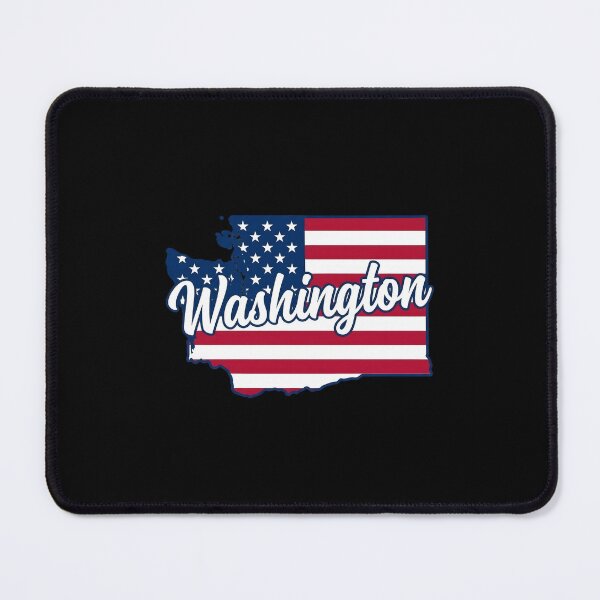 Item preview, Washington State American Flag Outline – Patriotic Pride Script designed and sold by Paper Drip.