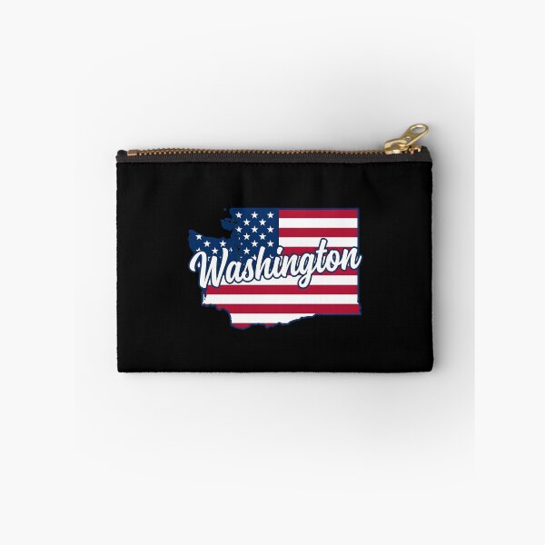 Item preview, Washington State American Flag Outline – Patriotic Pride Script designed and sold by Paper Drip.