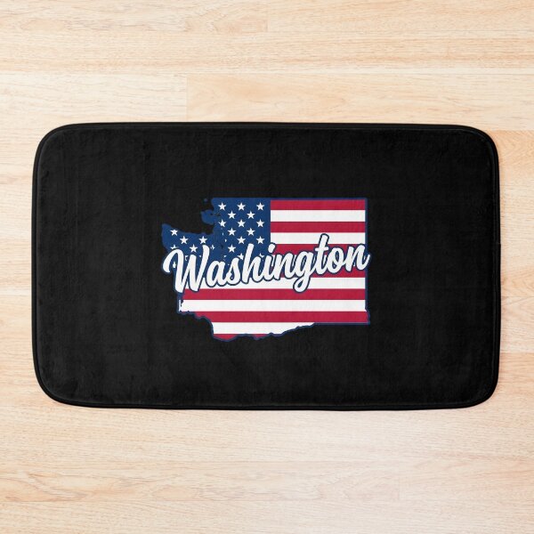 Item preview, Washington State American Flag Outline – Patriotic Pride Script designed and sold by Paper Drip.