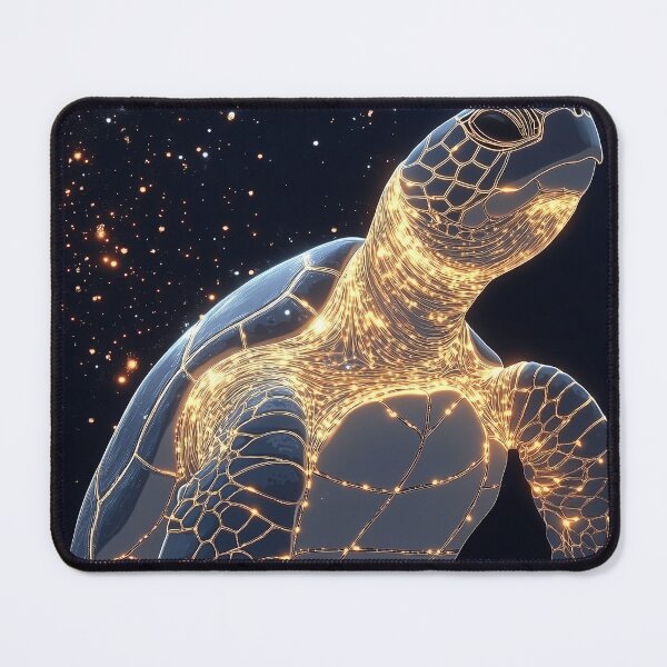 Item preview, Sea Turtle Gold Cosmic Starlight Celestial Constellation Glow Galaxy Shell designed and sold by mildaclairmo.