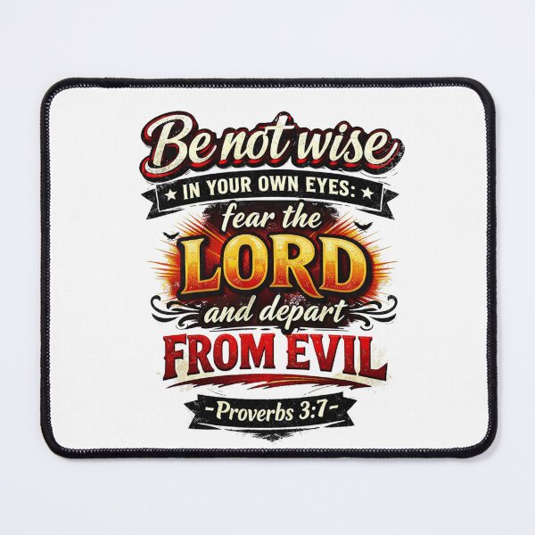 Item preview, Be not wise IN YOUR OWN EYES: fear the LORD and depart FROM EVIL - Proverbs 3:7 designed and sold by Faithloveshop.
