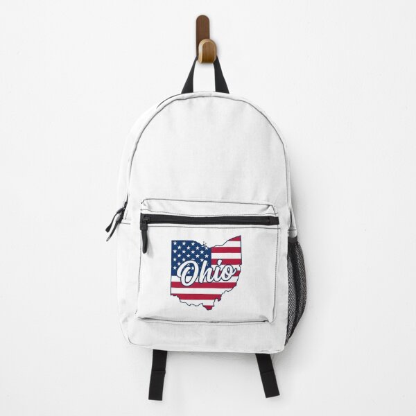 Item preview, Ohio State American Flag Outline – Patriotic Pride Script designed and sold by Paper Drip.