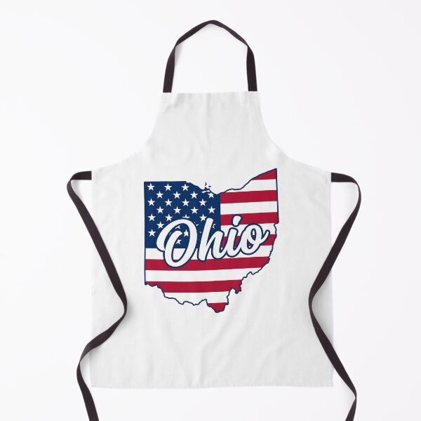 Item preview, Ohio State American Flag Outline – Patriotic Pride Script designed and sold by Paper Drip.