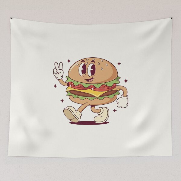 Item preview, Cute Burger Cartoon Character designed and sold by HoopeStylee.