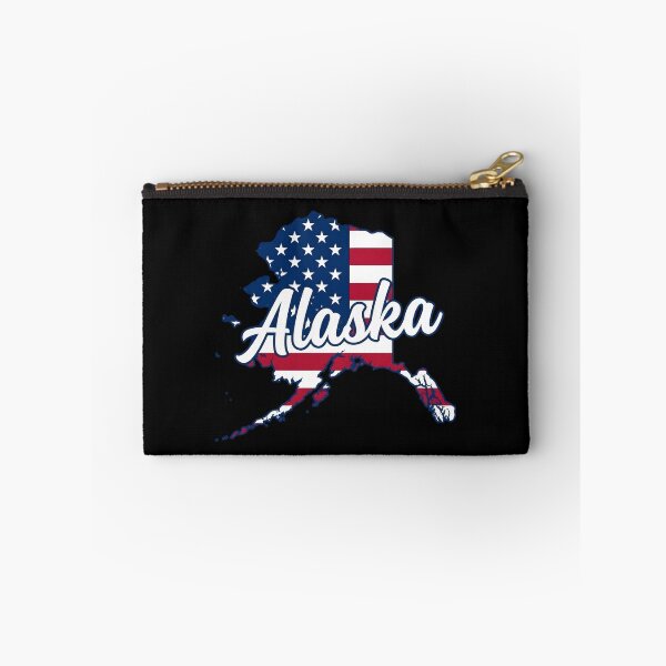 Item preview, Alaska State American Flag Outline – Patriotic Pride Script designed and sold by Paper Drip.