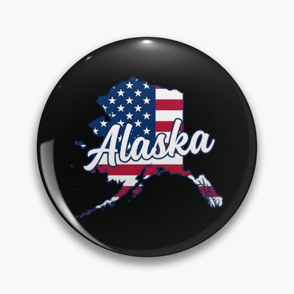 Item preview, Alaska State American Flag Outline – Patriotic Pride Script designed and sold by Paper Drip.