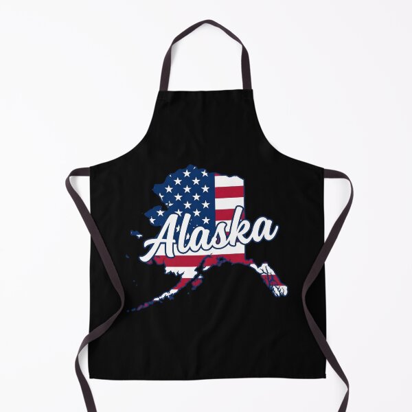 Item preview, Alaska State American Flag Outline – Patriotic Pride Script designed and sold by Paper Drip.