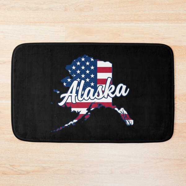 Item preview, Alaska State American Flag Outline – Patriotic Pride Script designed and sold by Paper Drip.