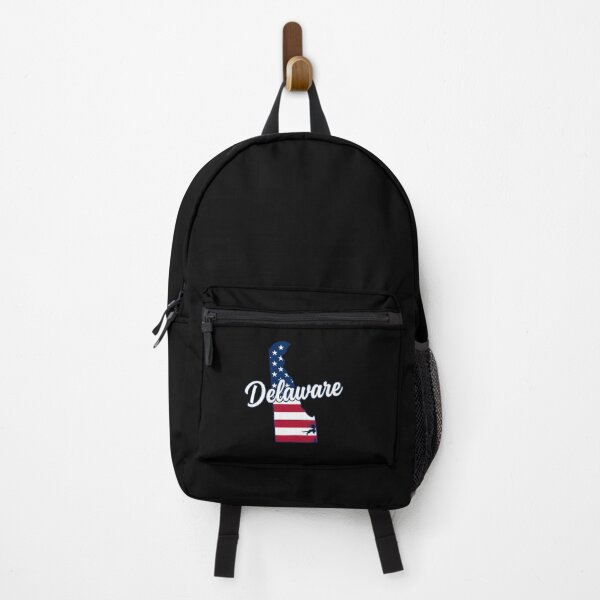 Item preview, Delaware State American Flag Outline – Patriotic Pride Script designed and sold by Paper Drip.
