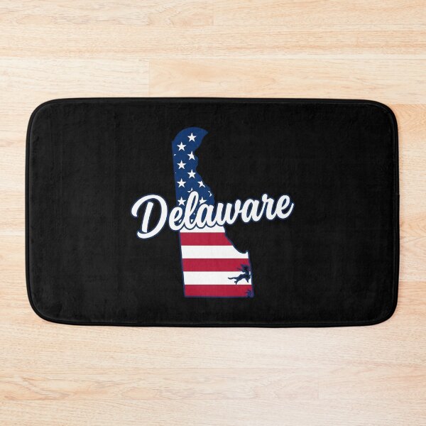 Item preview, Delaware State American Flag Outline – Patriotic Pride Script designed and sold by Paper Drip.