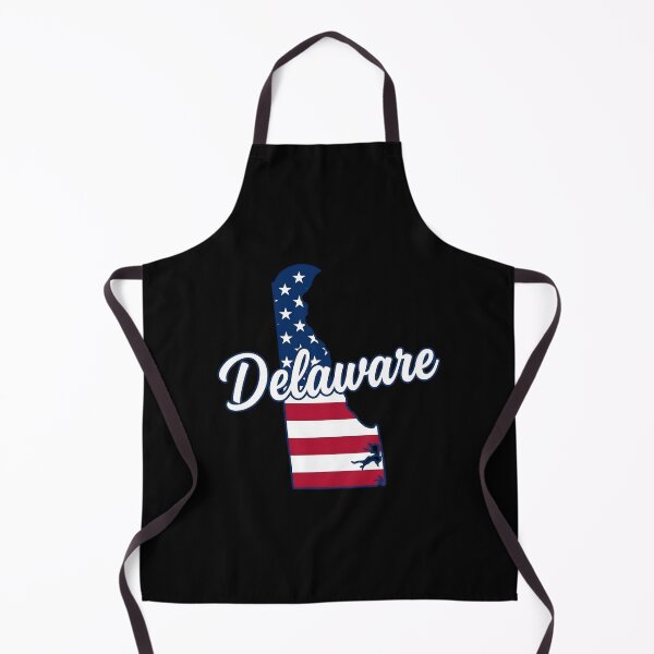 Item preview, Delaware State American Flag Outline – Patriotic Pride Script designed and sold by Paper Drip.