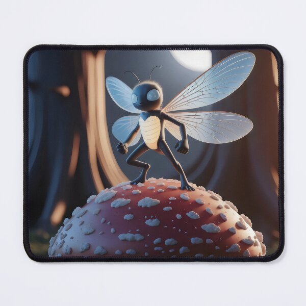 Item preview, Firefly on a toadstool. designed and sold by MyHappyArtShop.