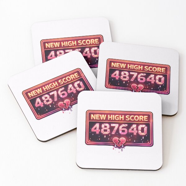 Item preview, New High Score Retro Gaming Achievement Heart designed and sold by jgvisualarts.
