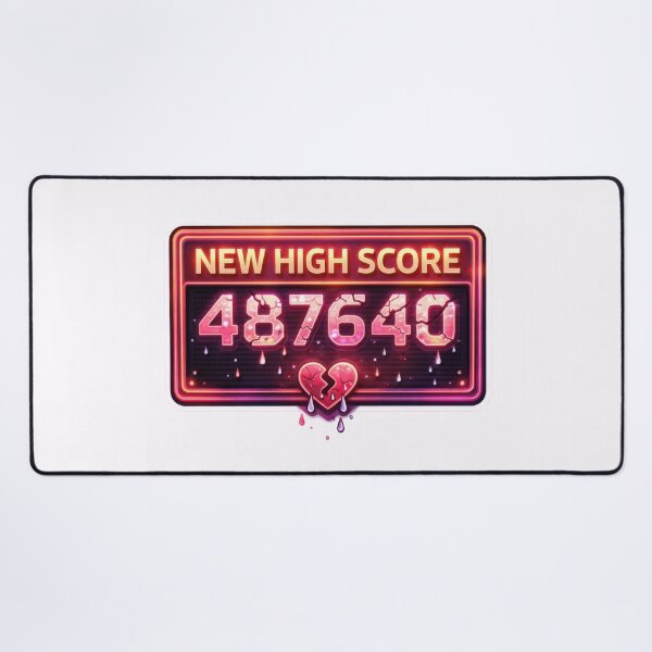Item preview, New High Score Retro Gaming Achievement Heart designed and sold by jgvisualarts.