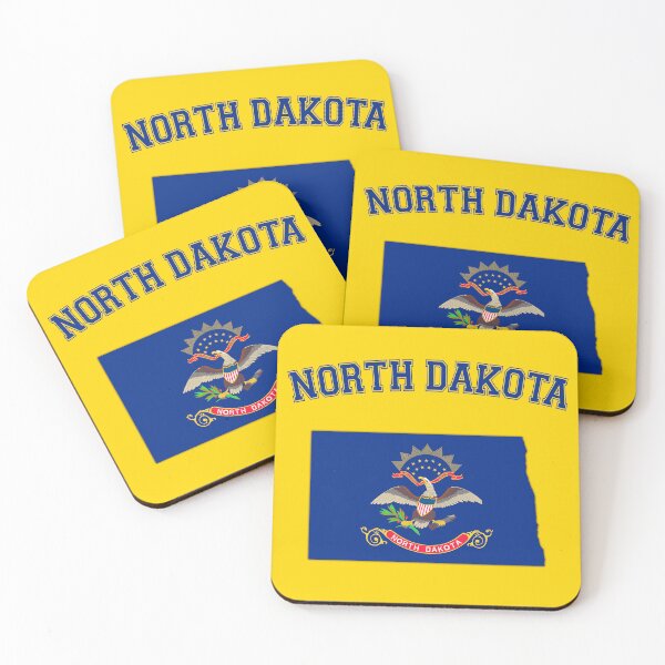 Item preview, North Dakota State Flag & Map Silhouette - Classic Collegiate Style designed and sold by mashmosh.