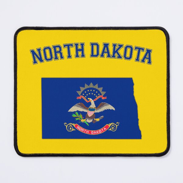 Item preview, North Dakota State Flag & Map Silhouette - Classic Collegiate Style designed and sold by mashmosh.