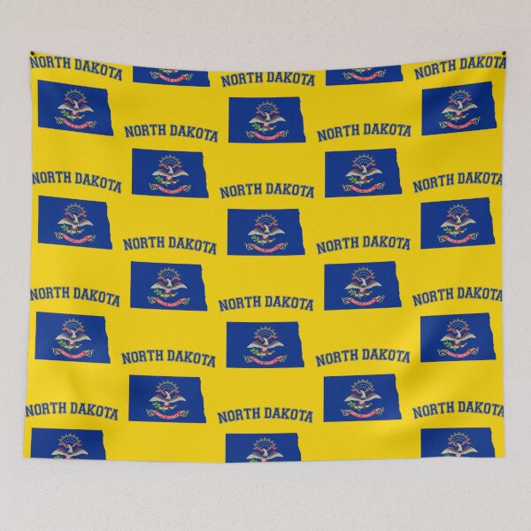 Item preview, North Dakota State Flag & Map Silhouette - Classic Collegiate Style designed and sold by mashmosh.