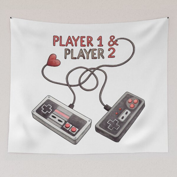 Item preview, tangled player1 & player2  game controller designed and sold by GogoGrove.