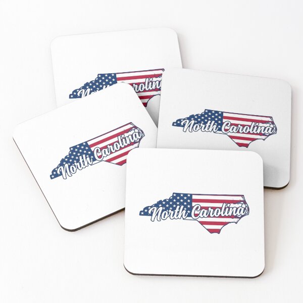 Item preview, North Carolina State American Flag Outline – Patriotic Pride Script designed and sold by Paper Drip.