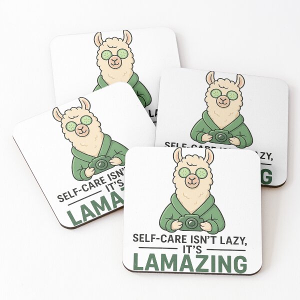 Item preview, Self-Care Isn’t Lazy, It’s Lamazing – Spa Llama Quote designed and sold by SpectrumCreations.