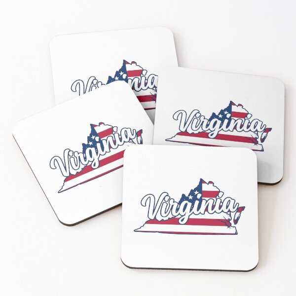Item preview, Virginia State American Flag Outline – Patriotic Pride Script designed and sold by Paper Drip.