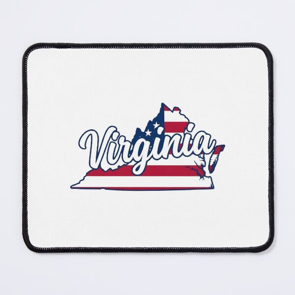 Item preview, Virginia State American Flag Outline – Patriotic Pride Script designed and sold by Paper Drip.