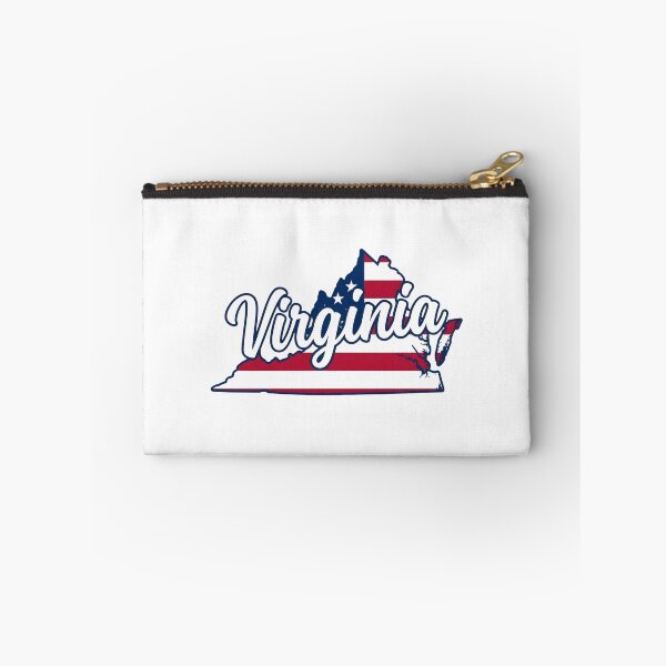 Item preview, Virginia State American Flag Outline – Patriotic Pride Script designed and sold by Paper Drip.