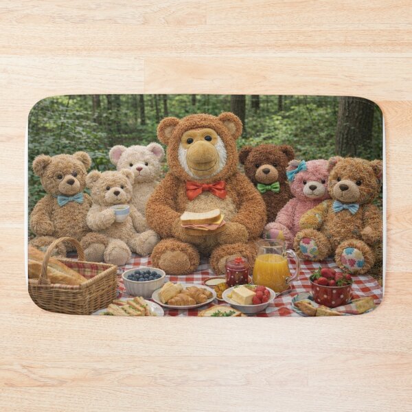 Item preview, Teddy Bears and Koko having Picnic designed and sold by Koko The Proboscis Monkey.