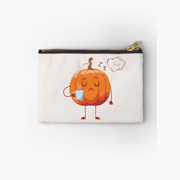 Item preview,  Sleepy Cartoon Pumpkin with a Hot Cup and the Word “Sleep” designed and sold by nada-art.