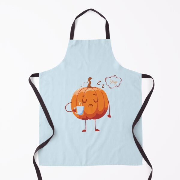Item preview, Sleepy Cartoon Pumpkin with a Hot Cup and the Word “Sleep” designed and sold by nada-art.