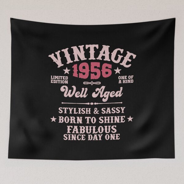 Item preview, 70th Birthday Vintage 1956 Well Aged 70 Years For Her designed and sold by eclecTEEq.