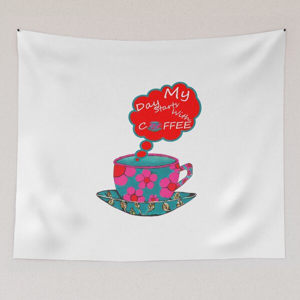 Item preview, My Day Starts With Coffee designed and sold by Sartoris Art.