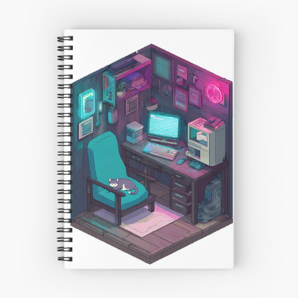 Item preview, Retro Pixel Art Gamer Room - Cyberpunk Lofi Aesthetic designed and sold by etuvibes.