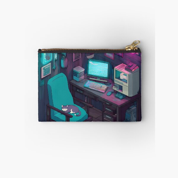 Item preview, Retro Pixel Art Gamer Room - Cyberpunk Lofi Aesthetic designed and sold by etuvibes.