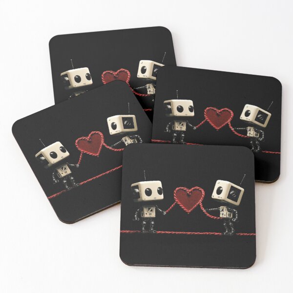 Item preview, connected robots with the love designed and sold by Kat's Design Hub.