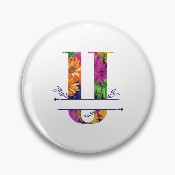 Item preview, Monogram...U... Vibrant Floral designed and sold by CHASAcreative.