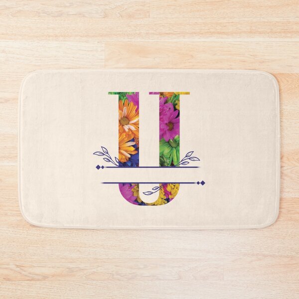 Item preview, Monogram...U... Vibrant Floral designed and sold by CHASAcreative.