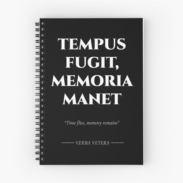 Item preview, Tempus Fugit Memoria Manet – Latin Reflection on Time designed and sold by BrushRushX.