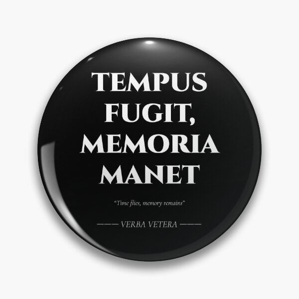 Item preview, Tempus Fugit Memoria Manet – Latin Reflection on Time designed and sold by BrushRushX.