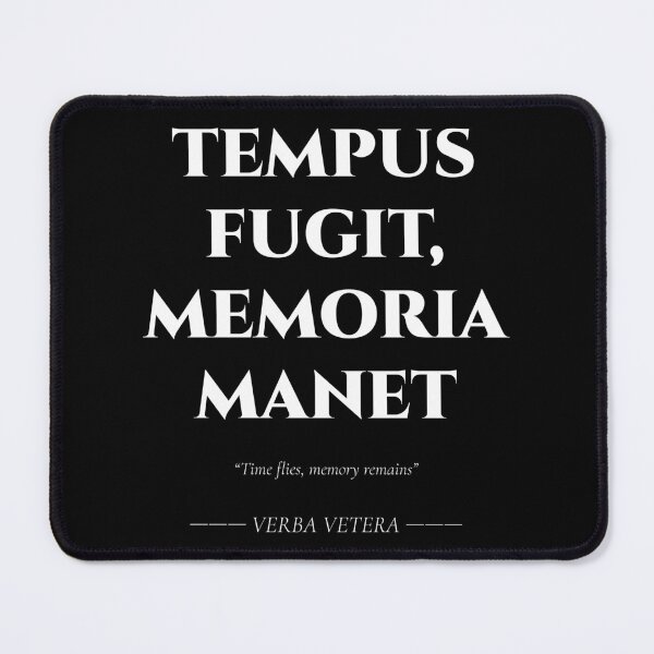 Item preview, Tempus Fugit Memoria Manet – Latin Reflection on Time designed and sold by BrushRushX.