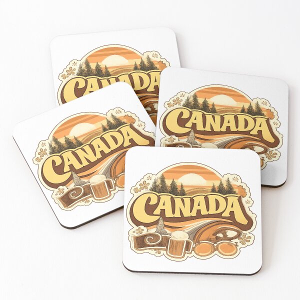 Aperçu de l'œuvre Canada Rétro Vintage | Illustration Canadienne Style 70s pour T-Shirt créée et vendue par mocci10.