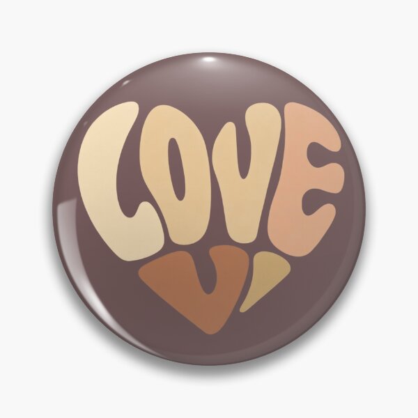 Item preview, Heart shape design with retro style letters "love" in warm colors  designed and sold by SpaceartLilu.