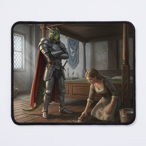 Item preview, An Argonian knight watches over his housecarl (Elder Scrolls) designed and sold by adriansmith31.