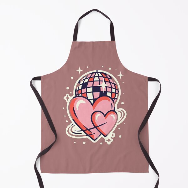 Item preview, Two heart characters dance under a disco ball with stars and whimsical designs in a vibrant scene designed and sold by SpaceartLilu.