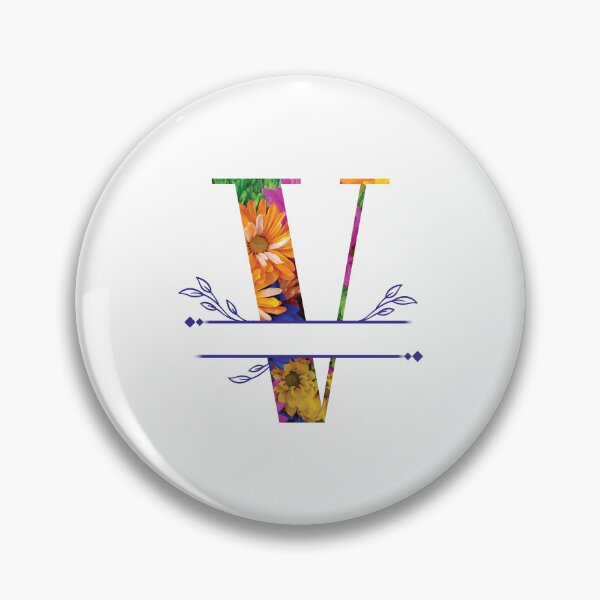 Item preview, Monogram...V... Vibrant Floral designed and sold by CHASAcreative.