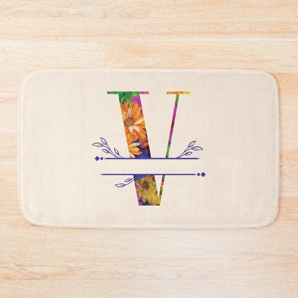 Item preview, Monogram...V... Vibrant Floral designed and sold by CHASAcreative.