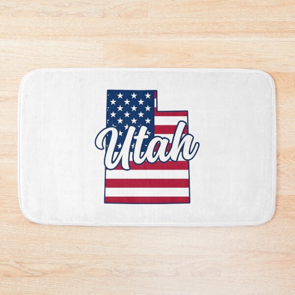 Item preview, Utah State American Flag Outline – Patriotic Pride Script designed and sold by Paper Drip.