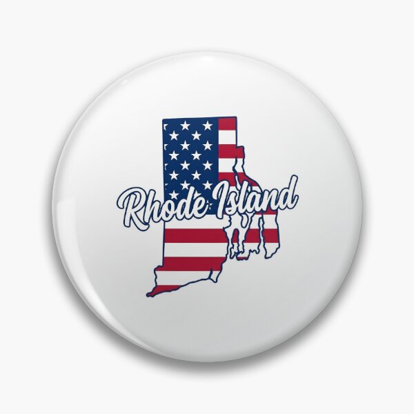 Item preview, Rhode Island State American Flag Outline – Patriotic Pride Script designed and sold by Paper Drip.